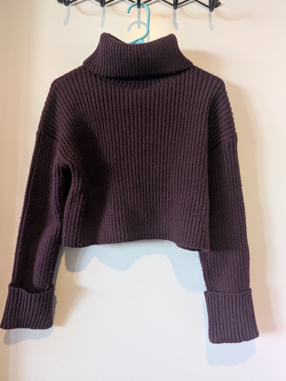 Purple Cropped Sweater